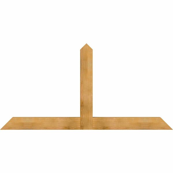 Ekena Millwork Portland Rough Sawn Timber Gable Bracket, Western Red Cedar, 84"W x 42"H x 4"D x 6"F, 12/12 Pitch GBW084X42X0406POR00RWR - main